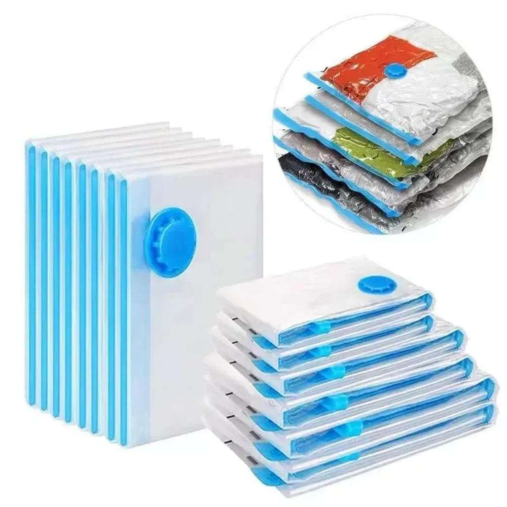 Sacs de rangement sous vide, sacs de compression, organisateur de voyage pour couvertures et vêtements de saison, gain de place efficace 5