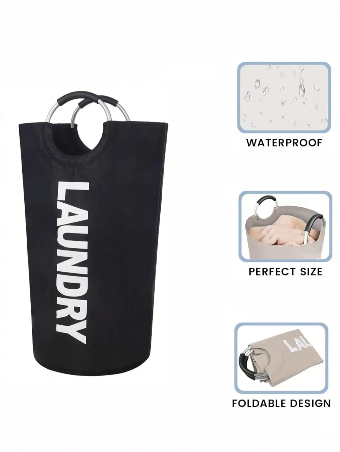 Détail du panier à linge pliable