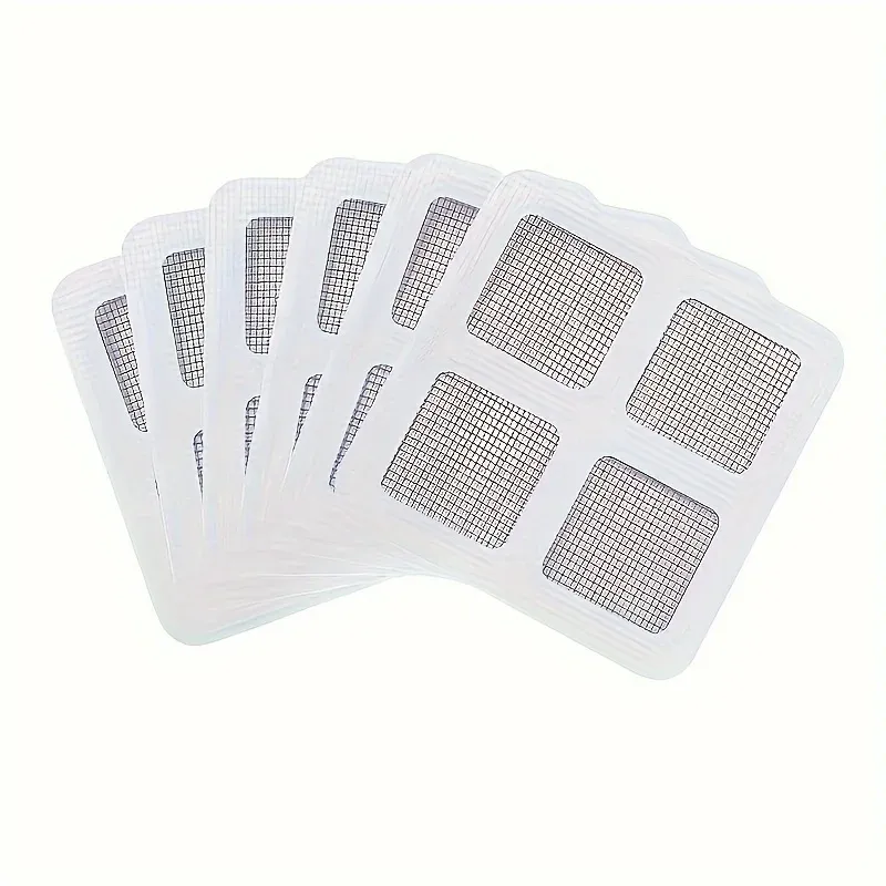 Couvercles de vidange de douche jetables en maille, attrape-cheveux, filtre de sol pour évier, autocollants en maille, accessoires de salle de bain 3