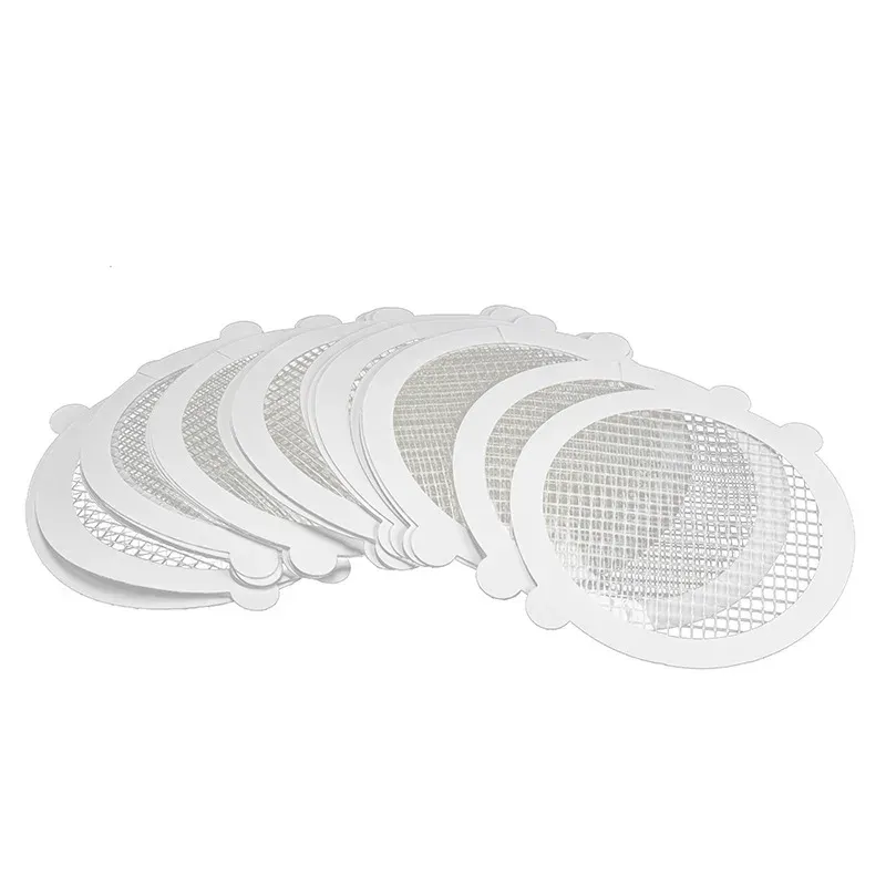 Couvercles de vidange de douche jetables en maille, attrape-cheveux, filtre de sol pour évier, autocollants en maille, accessoires de salle de bain 12
