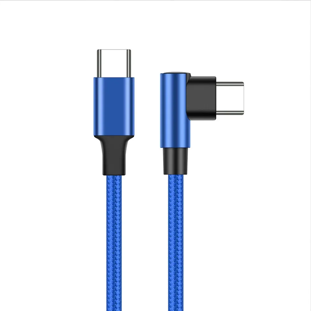 Câble USB-C coudé à 90°, tressé en nylon, charge rapide 60 W PD (20 V / 3 A) – 0,2 m, 0,5 m, 1 m, 2 m, 3 m 8