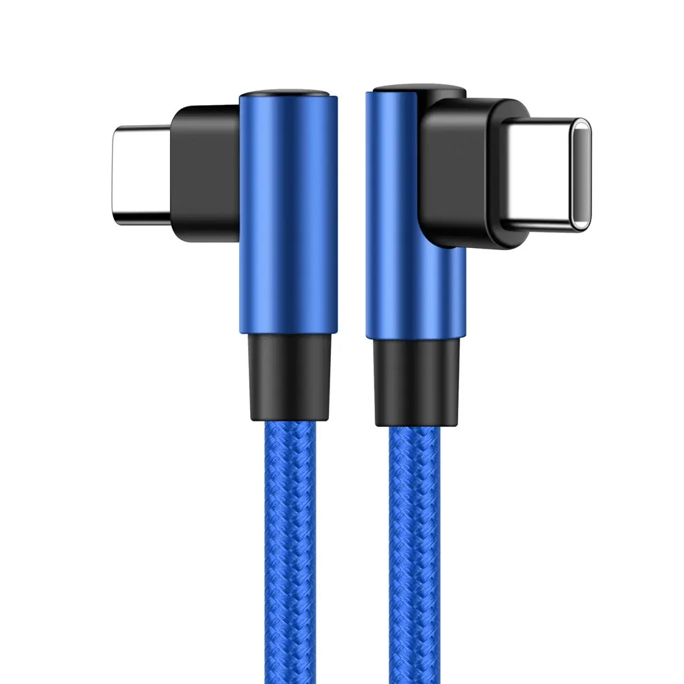 Câble USB-C coudé à 90°, tressé en nylon, charge rapide 60 W PD (20 V / 3 A) – 0,2 m, 0,5 m, 1 m, 2 m, 3 m 9