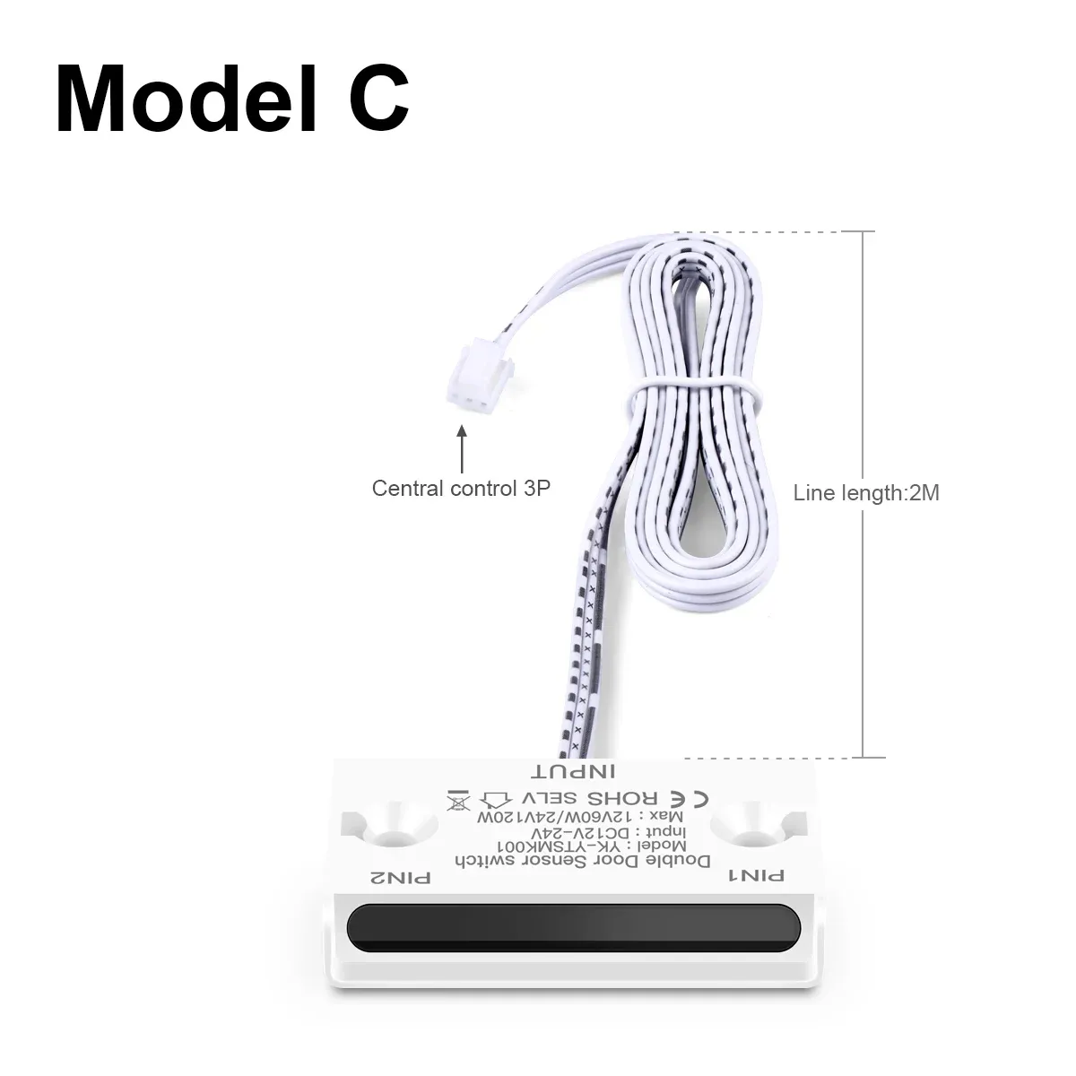 Interrupteur de porte infrarouge DC 12-24 V à double capteur de proximité, pour contrôle de l'éclairage LED de placard et armoire 8