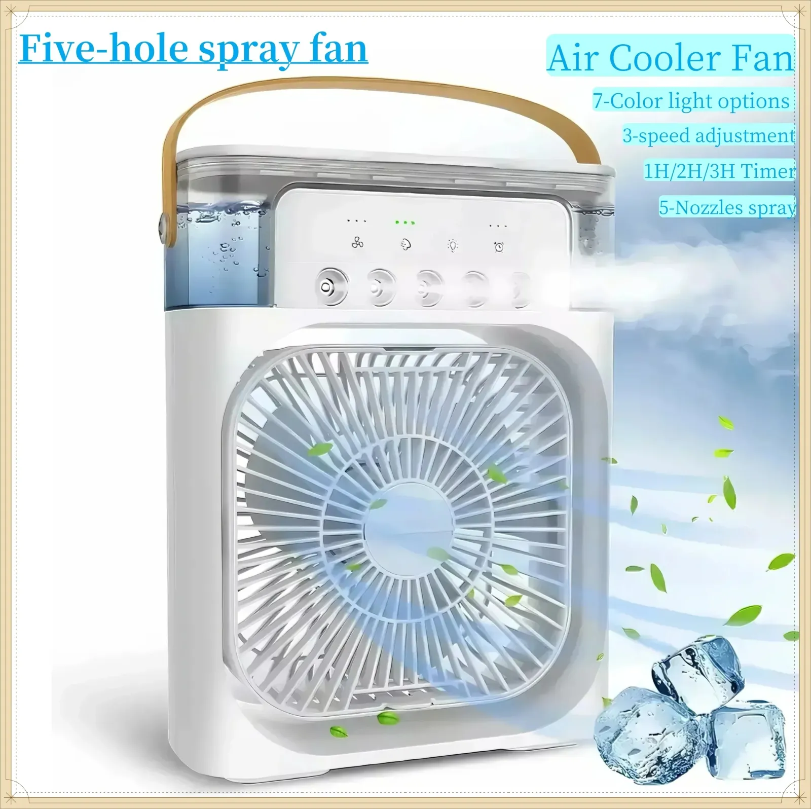 Ventilateur rafraîchisseur d'air portable 3 en 1