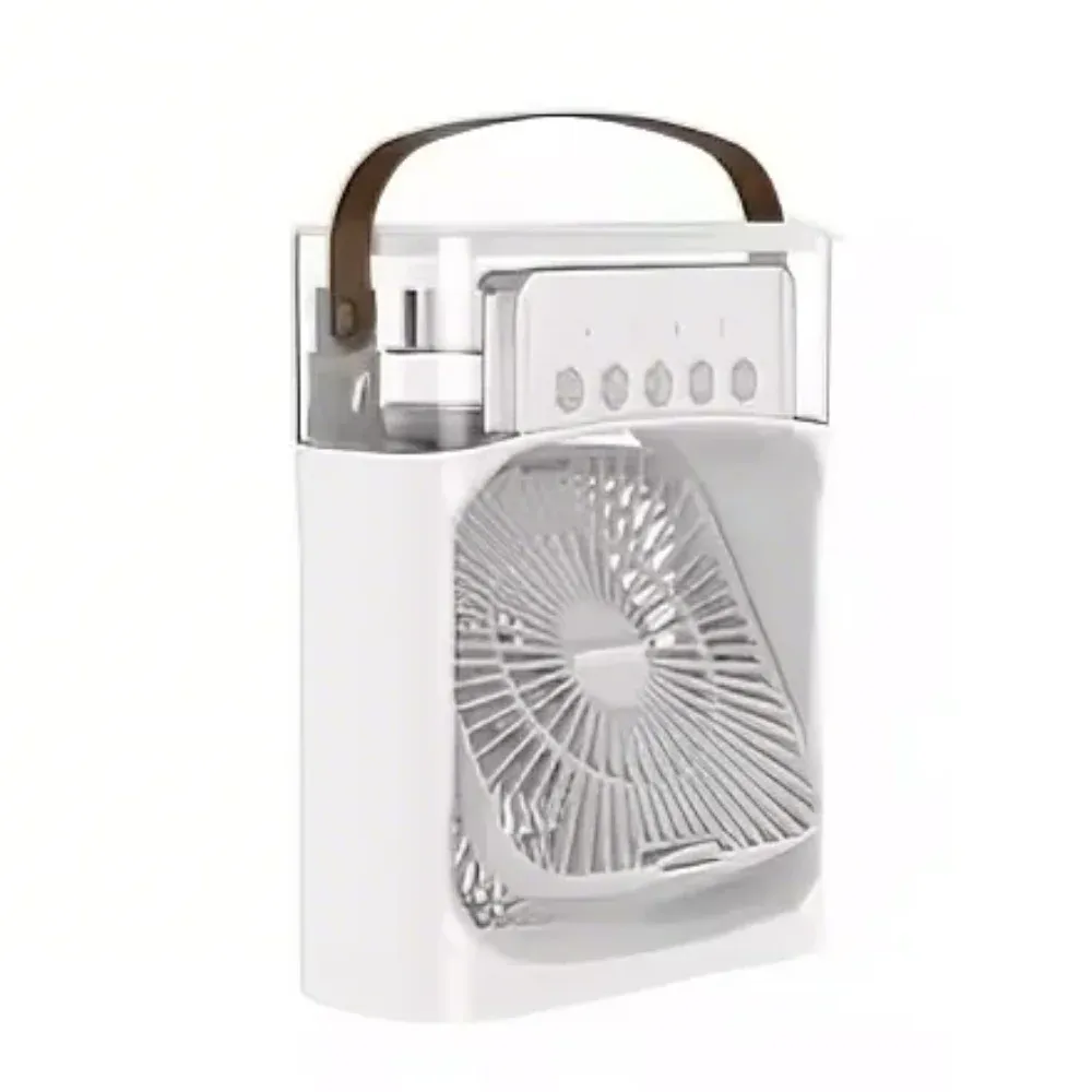Mini ventilateur rafraîchisseur d'air portable 3 en 1 avec humidificateur, veilleuse LED et minuterie 1 à 3 h 7