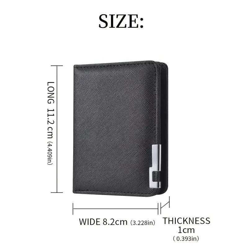 Détail du portefeuille business en simili cuir