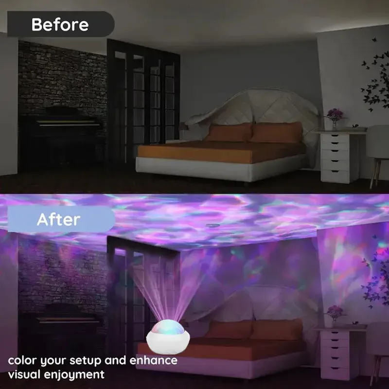 Effets lumineux projetés au plafond