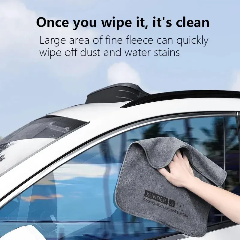 Serviette en microfibre haut de gamme pour voiture, absorbante, idéale pour le séchage et le lavage 6
