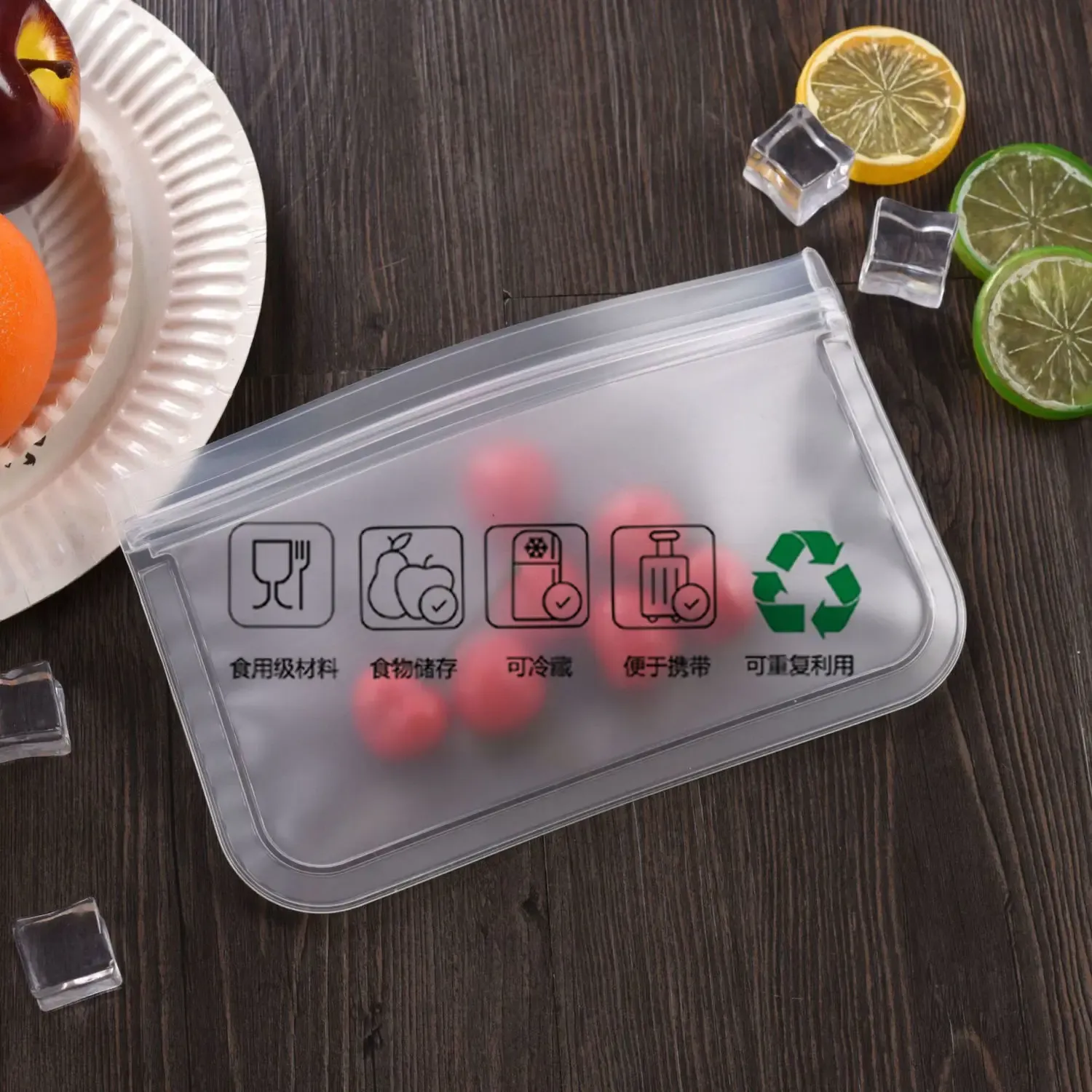Sacs de conservation réutilisables en silicone, sacs zippés étanches, contenants multifonctions, tasse et sac de conservation des aliments 6