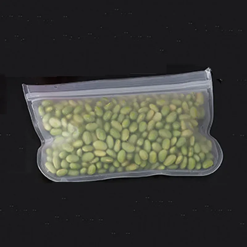 Sacs de conservation réutilisables en silicone, sacs zippés étanches, contenants multifonctions, tasse et sac de conservation des aliments 9