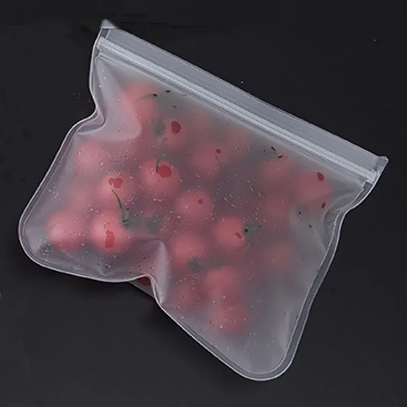 Sacs de conservation réutilisables en silicone, sacs zippés étanches, contenants multifonctions, tasse et sac de conservation des aliments 8