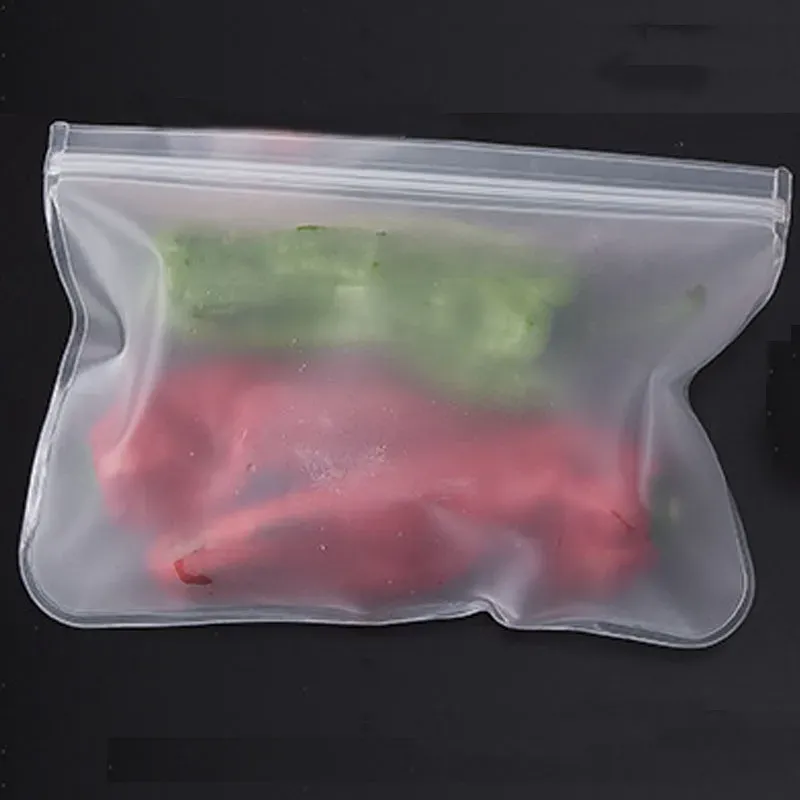 Sacs de conservation réutilisables en silicone, sacs zippés étanches, contenants multifonctions, tasse et sac de conservation des aliments 7