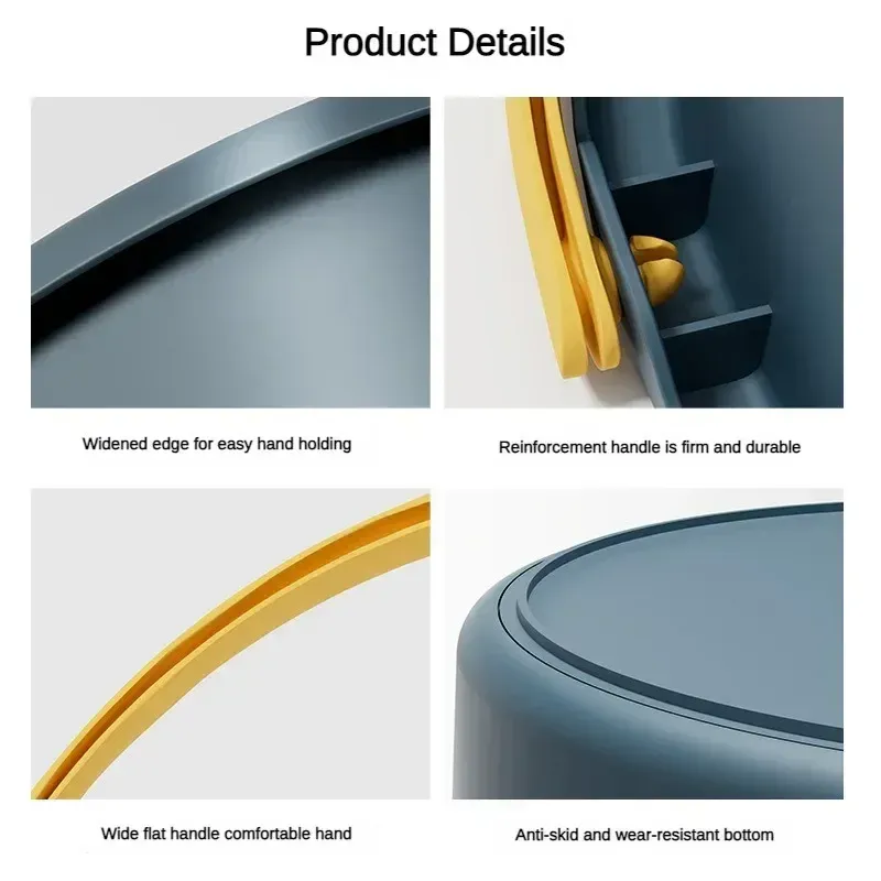 Seau pliable en plastique 5/10/17 L, contenant d'eau portable pour lavage auto, pêche, camping et entretien ménager 5