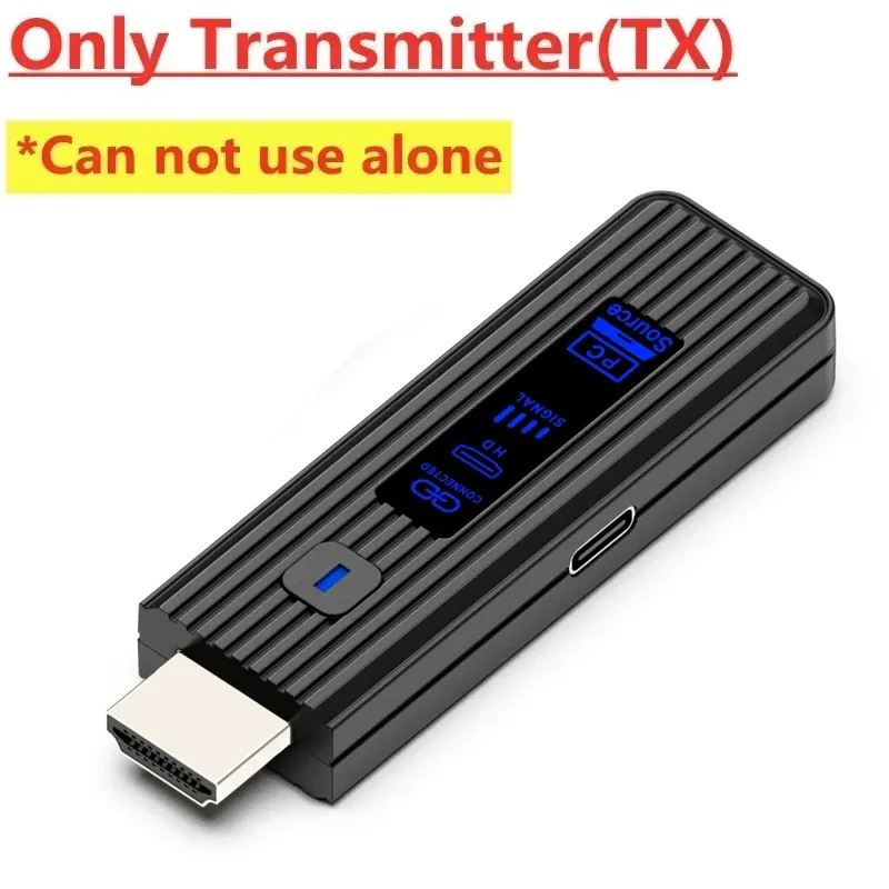 Kit d'extension émetteur-récepteur vidéo sans fil compatible HDMI, adaptateur dongle TV Stick pour caméra, PC et ordinateur portable, pour surveiller la télévision 8