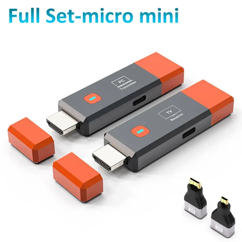 Kit d'extension émetteur-récepteur vidéo sans fil compatible HDMI, adaptateur dongle TV Stick pour caméra, PC et ordinateur portable, pour surveiller la télévision 11