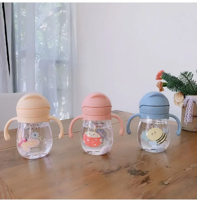 Tasse à paille pour bébé anti-étouffement avec bec de canard et boule à gravité, pour nourrissons et enfants de maternelle 2