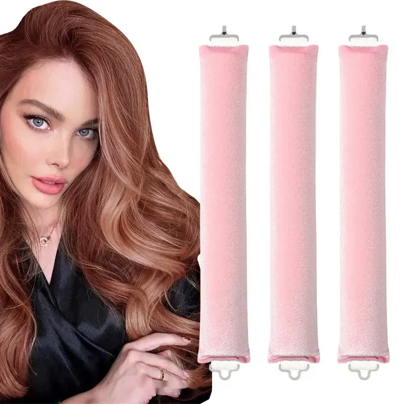 Bigoudis sans chaleur, bandeau boucleur, rouleaux à cheveux sans chaleur, boucles paresseuses avec crochet, tige souple et flexible pour dormir, outils de coiffure 3