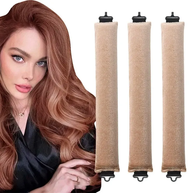 Bigoudis sans chaleur, bandeau boucleur, rouleaux à cheveux sans chaleur, boucles paresseuses avec crochet, tige souple et flexible pour dormir, outils de coiffure 2
