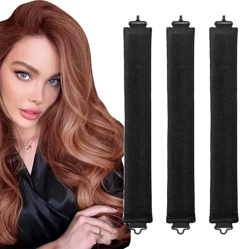 Bigoudis sans chaleur, bandeau boucleur, rouleaux à cheveux sans chaleur, boucles paresseuses avec crochet, tige souple et flexible pour dormir, outils de coiffure 4