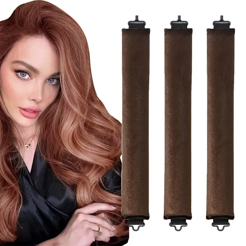 Bigoudis sans chaleur, bandeau boucleur, rouleaux à cheveux sans chaleur, boucles paresseuses avec crochet, tige souple et flexible pour dormir, outils de coiffure 5