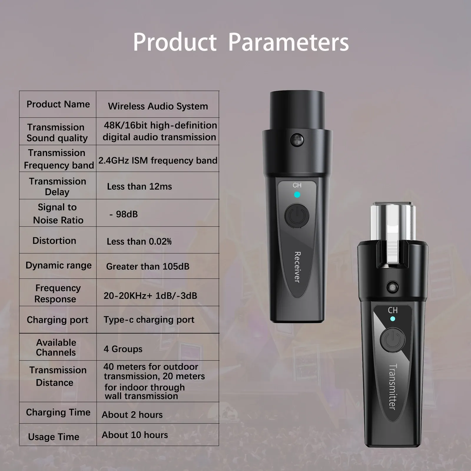 Connectique et ergonomie du système sans fil
