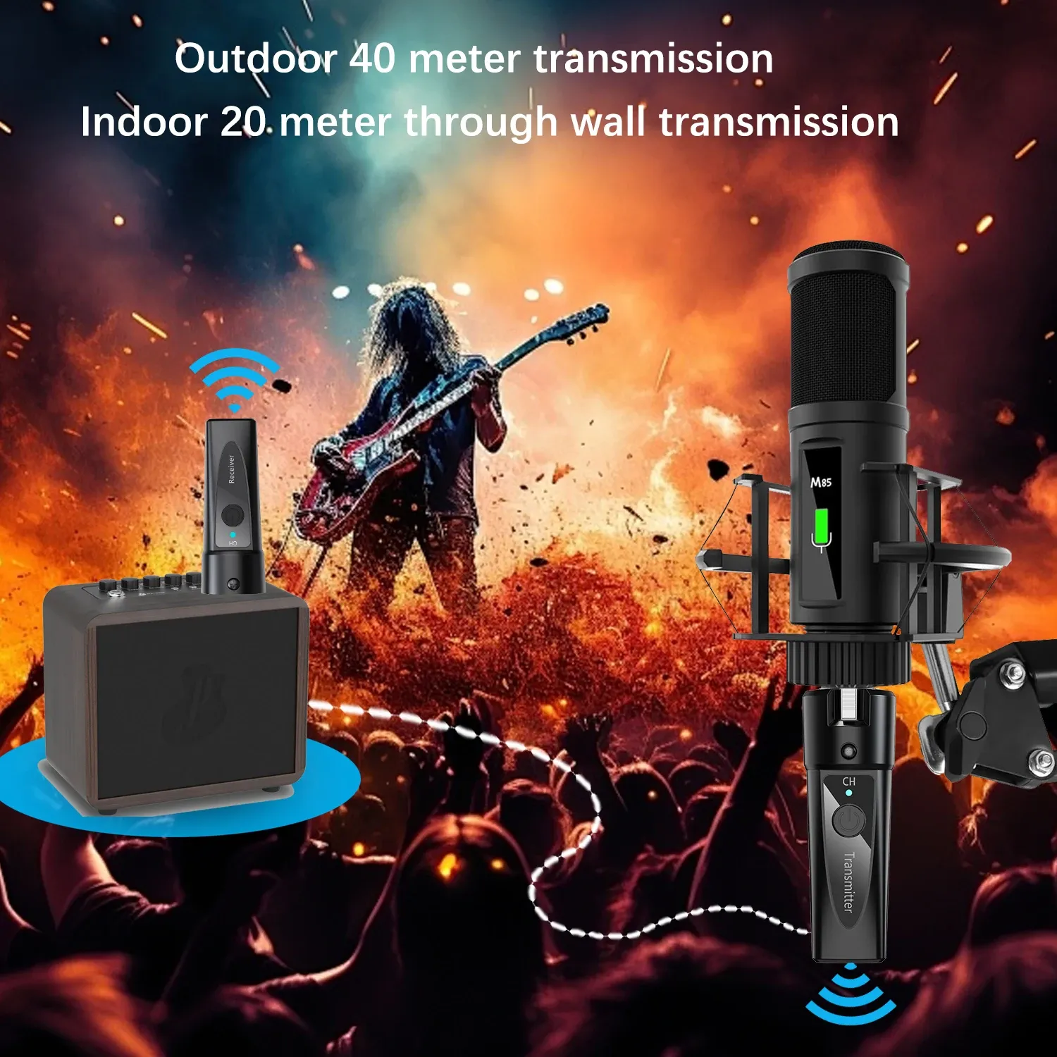 Récepteur émetteur de microphone sans fil XLR