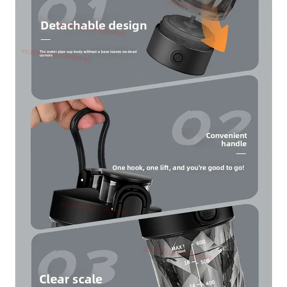 Shaker électrique portable 700 ml pour protéines et boissons 5