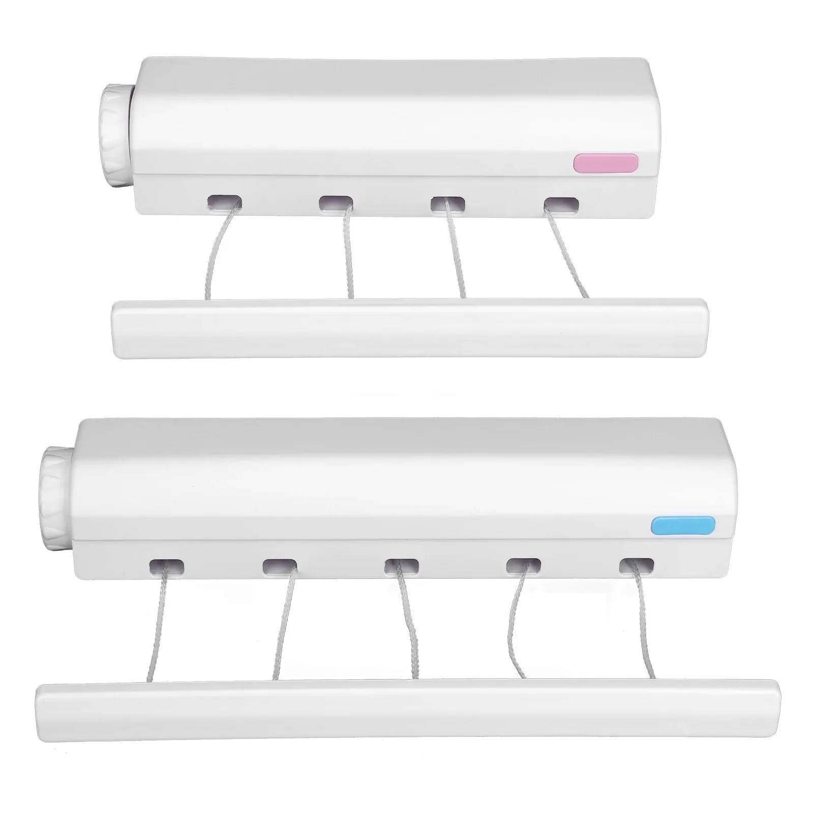 Corde à linge rétractable pour intérieur et extérieur, lot de 4 ou 5 cordes, accessoires ménagers 4