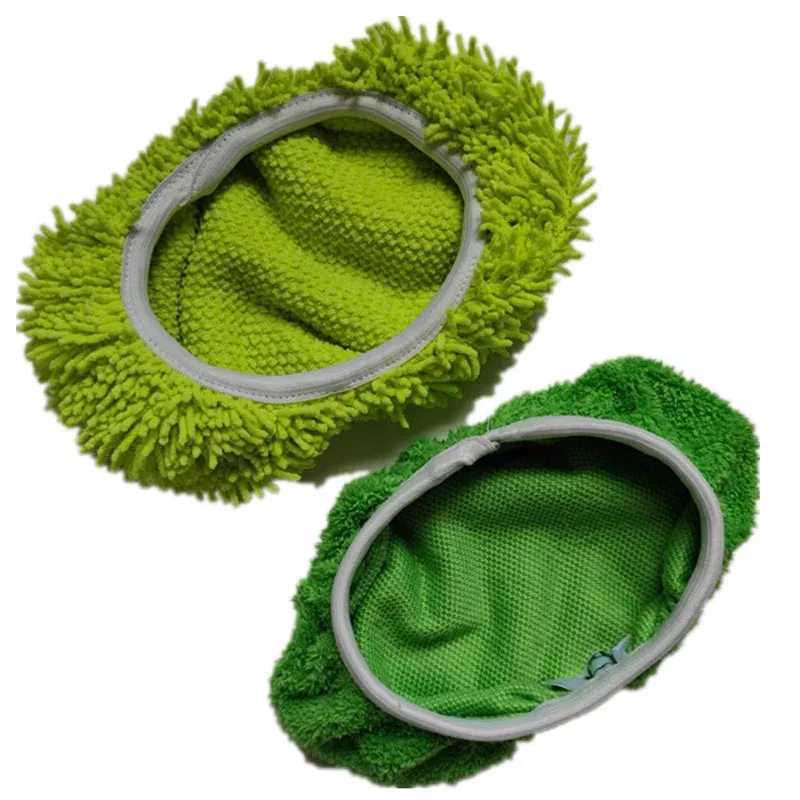 Balai serpillère en microfibre pour gril, éponge absorbante, recharge réutilisable, compatible balai plat Swiffer, accessoires ménagers, vert 5