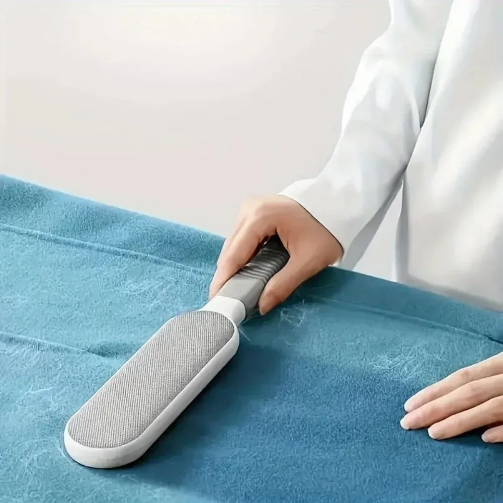 Éliminateur de poils d'animaux double face, brosse électrostatique manuelle pour chats, vêtements, canapés, meubles et tapis 5