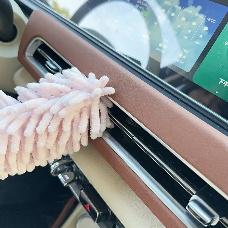 Mini brosse à plumeau pour voiture, outil d'époussetage extensible et pliable en microfibre pour l'intérieur de la maison et de l'automobile, en fibre de polyester 4