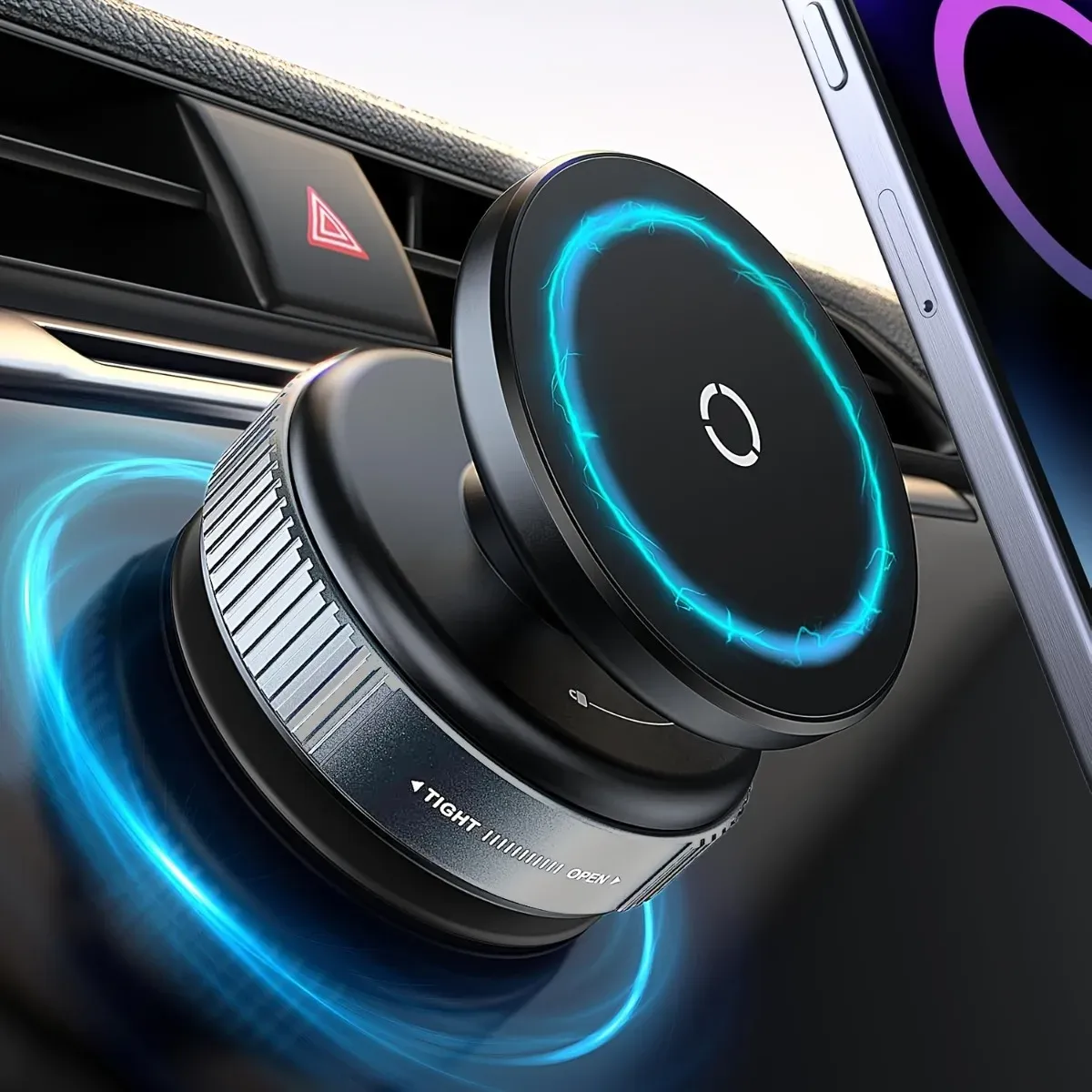 Support de téléphone magnétique à ventouse pour voiture, rotatif à 360°, compatible avec tous les smartphones
