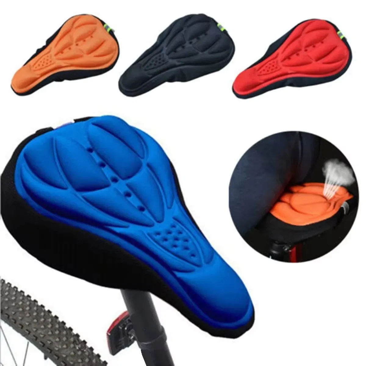 Housse de selle de vélo 3D souple en mousse confortable 3