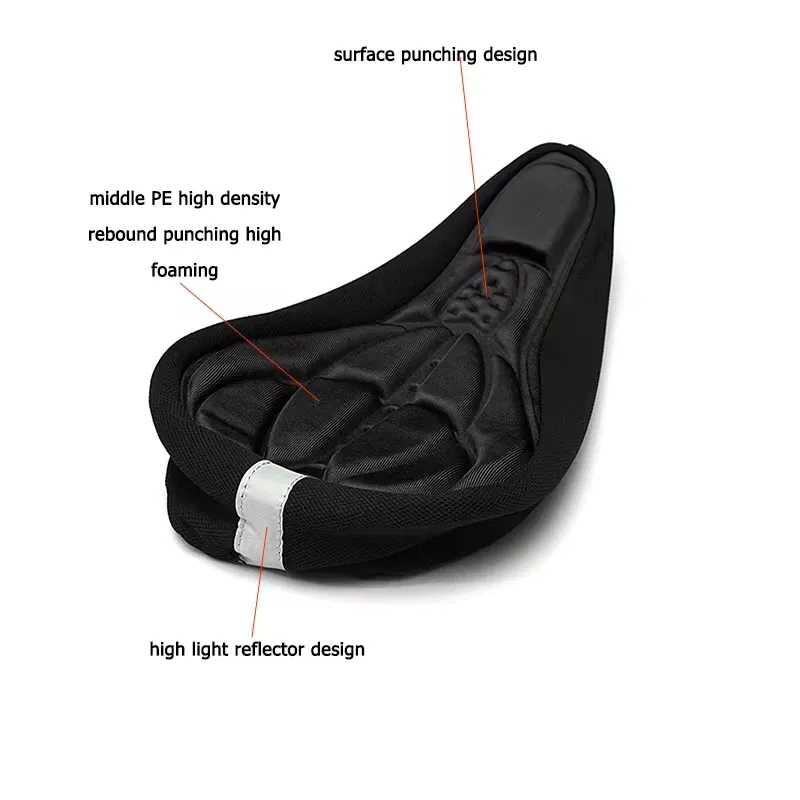 Housse de selle de vélo 3D souple en mousse confortable 4