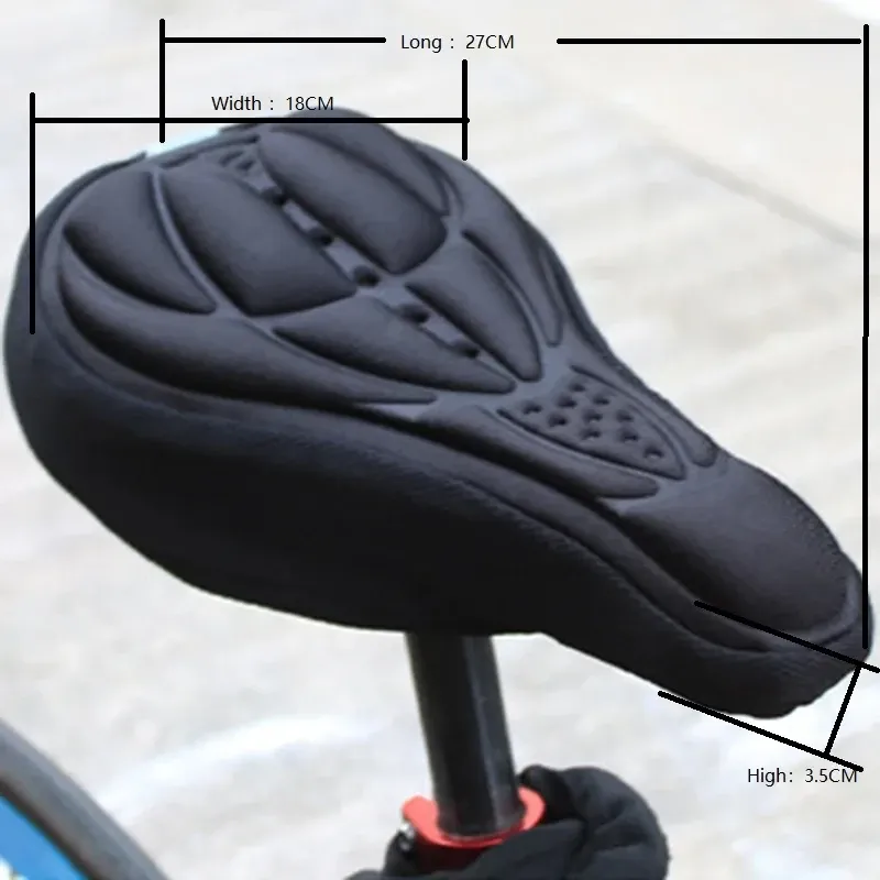 Housse de selle de vélo souple en 3D, vue détaillée