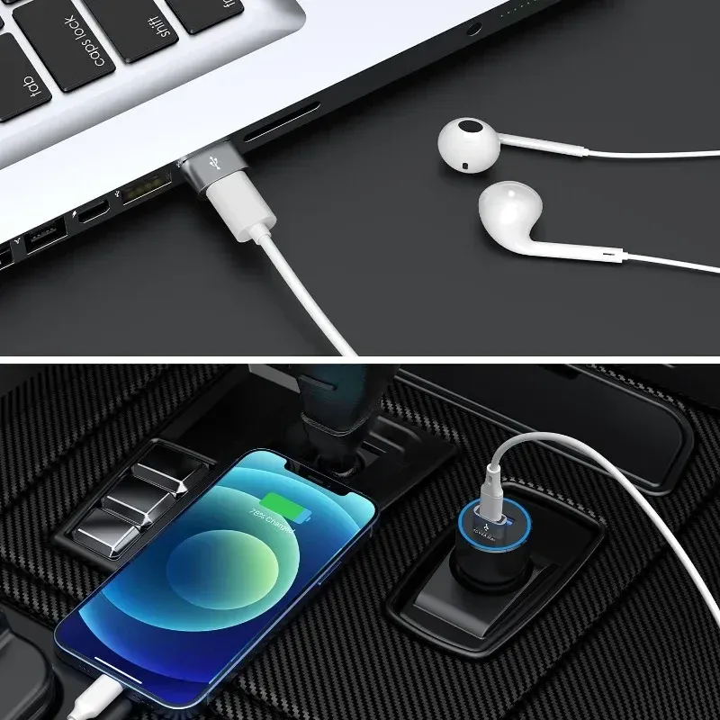 Adaptateur USB-C femelle vers USB-A mâle, convertisseur de câble de charge compatible iPhone, iPad, Samsung Galaxy et Pixel, lot de 4 6