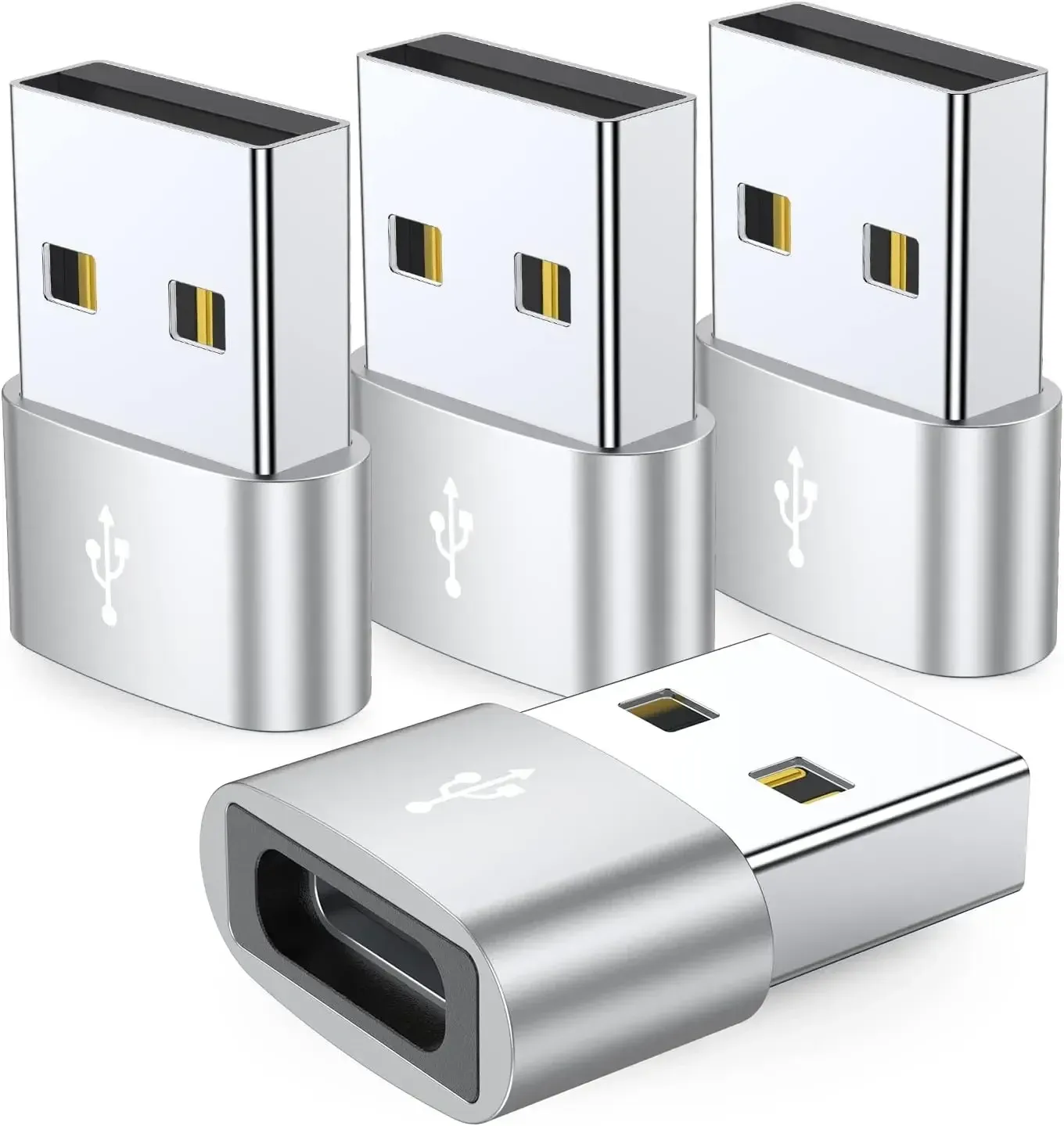 Adaptateur USB-C femelle vers USB-A mâle, convertisseur de câble de charge compatible iPhone, iPad, Samsung Galaxy et Pixel, lot de 4 9
