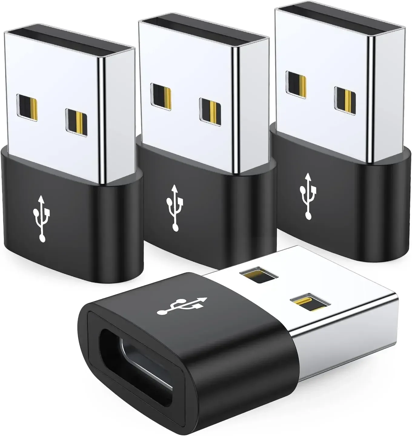 Adaptateur USB-C femelle vers USB-A mâle, convertisseur de câble de charge compatible iPhone, iPad, Samsung Galaxy et Pixel, lot de 4 7