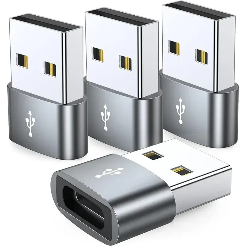 Adaptateur USB-C femelle vers USB-A mâle, convertisseur de câble de charge compatible iPhone, iPad, Samsung Galaxy et Pixel, lot de 4 8