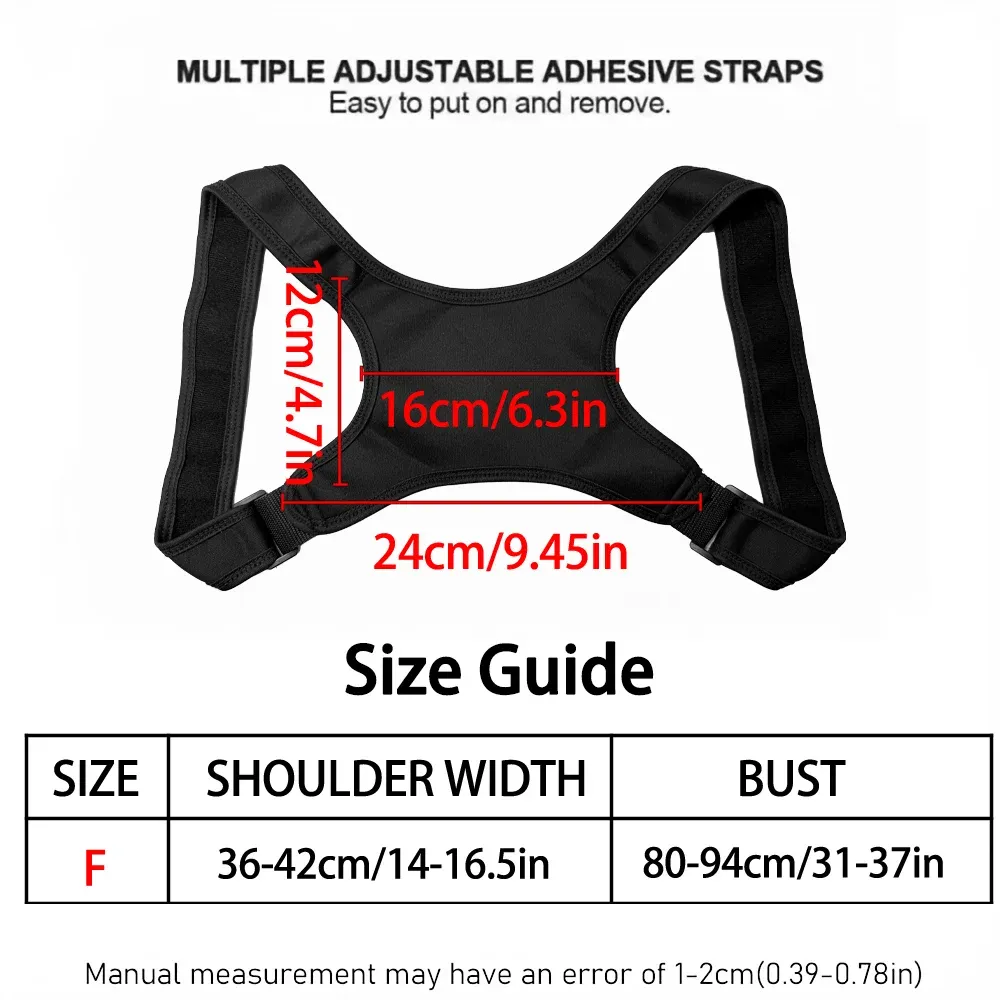 Correcteur de posture réglable, ceinture de soutien dorsal ergonomique respirant et antidérapant pour la position assise 2