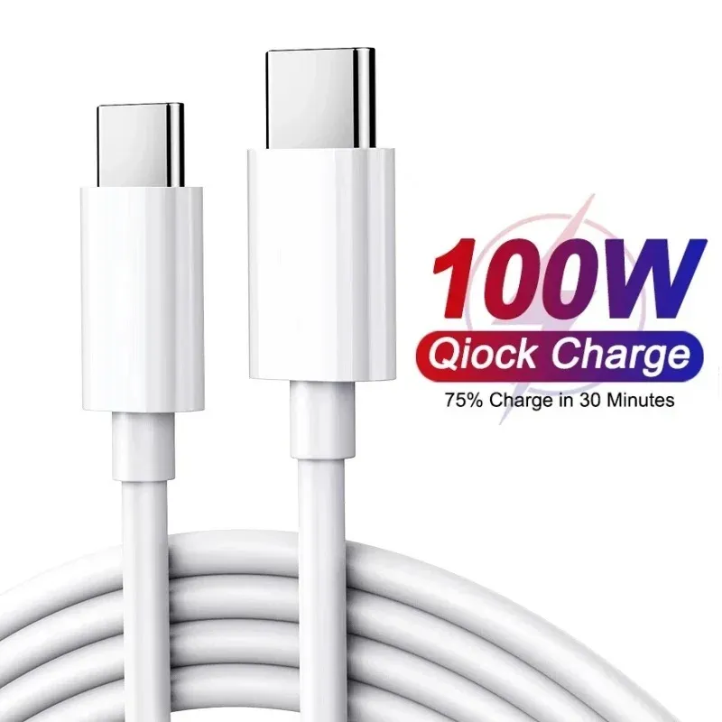 Câble USB-C vers USB-C à charge rapide Power Delivery 100 W, compatible iPhone 15 Pro Max, iPad Air 5, MacBook, Huawei Mate 60 et Samsung 1