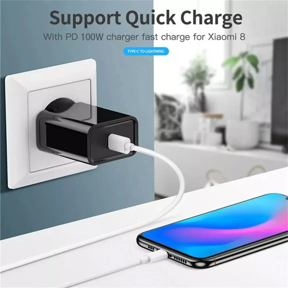 Câble USB-C vers USB-C à charge rapide Power Delivery 100 W, compatible iPhone 15 Pro Max, iPad Air 5, MacBook, Huawei Mate 60 et Samsung 2