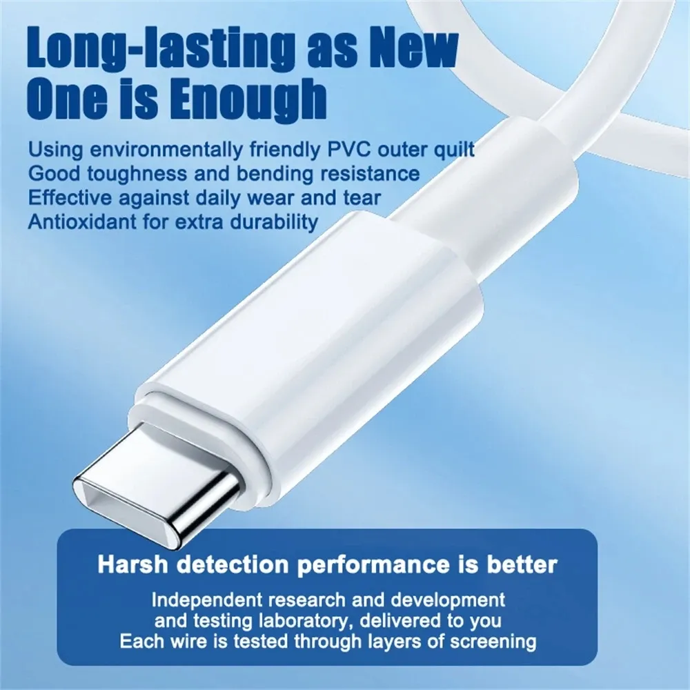 Câble USB-C vers USB-C 100W, vue d'ensemble