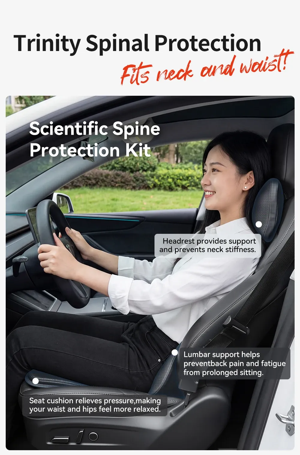 Coussin d'appui-tête pour Tesla Model Y
