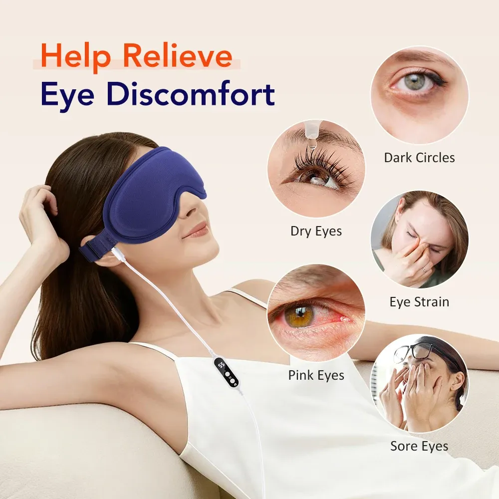 Masque chauffant pour les yeux en utilisation quotidienne