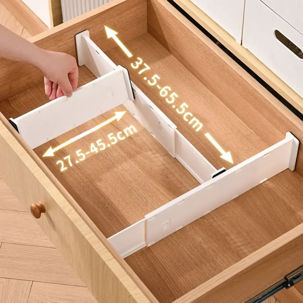 Séparateur de tiroir télescopique réglable multifonctionnel pour armoire - Image 1