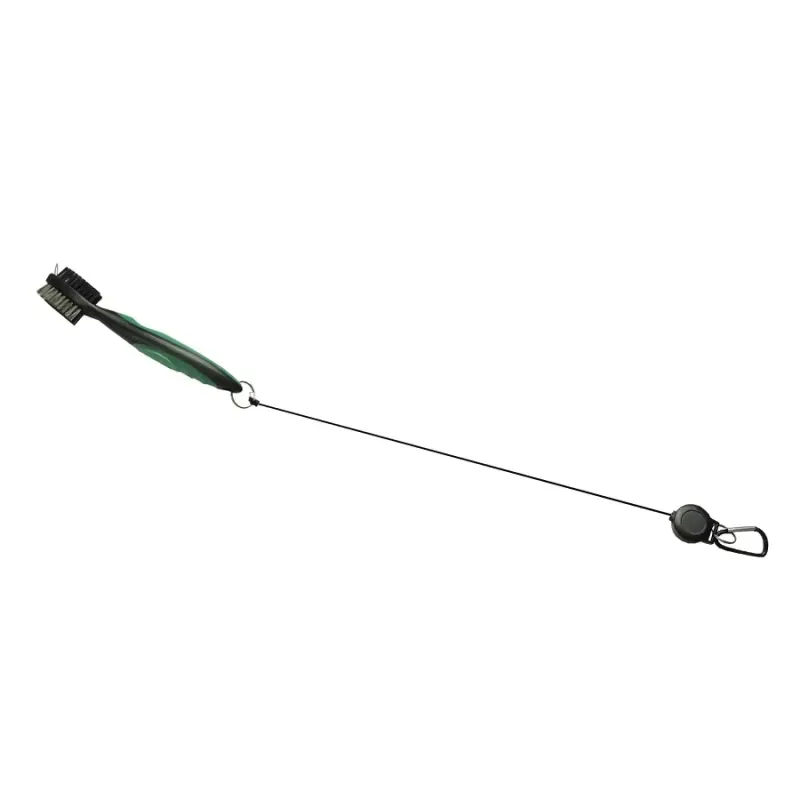 Nettoyeur de rainures pour brosse de golf, poils en nylon rétractables double face, mousqueton en aluminium, kit d'outils de nettoyage de rainures 6
