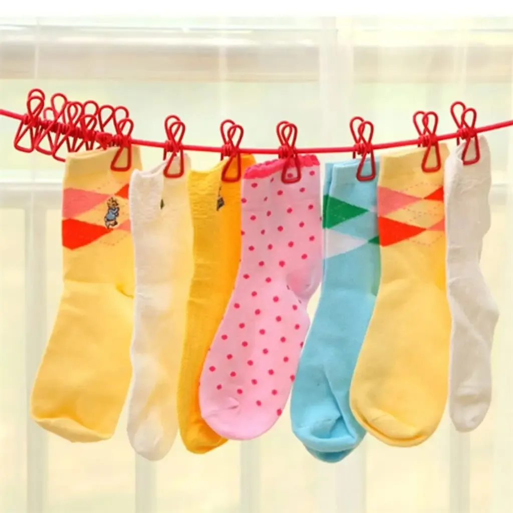 Corde à linge portable, rangement compact
