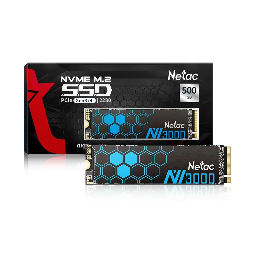 SSD interne Netac M.2 NVMe 2 To, PCIe 3.0, jusqu'à 3 500 Mo/s, avec dissipateur thermique