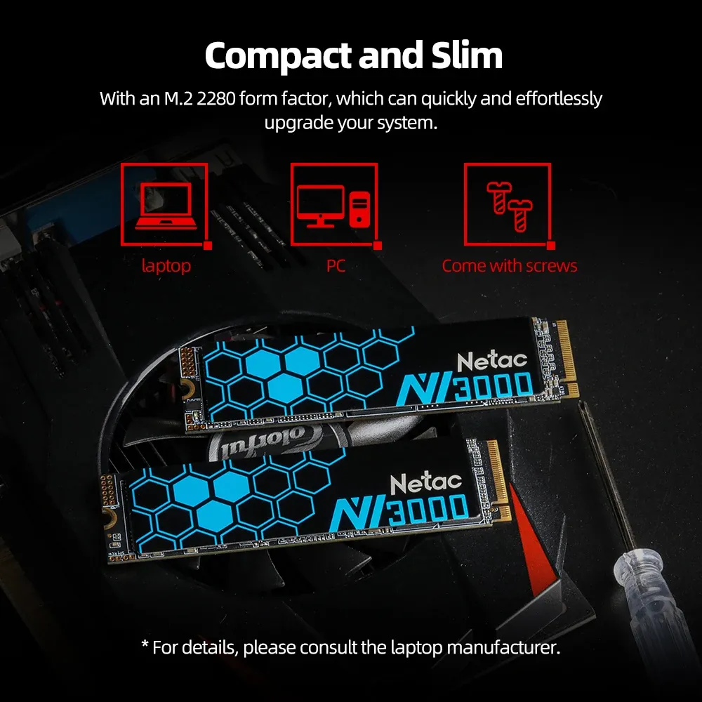 Disque SSD Netac M.2 NVMe vue d'ensemble